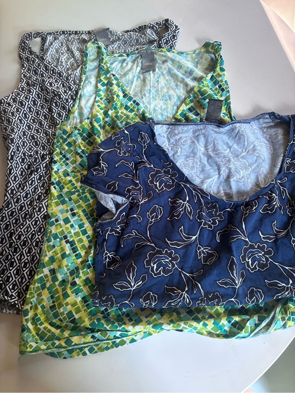 Lot of 3 Ann Taylor  tops, 2 sleeveless, 1 short-sleeved
